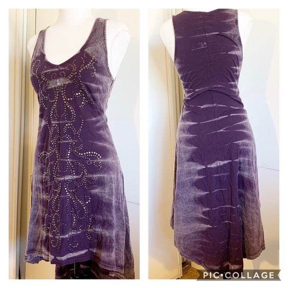 Vocal Hi-Low Tunic Purple Studded Dress! - Picture 1 of 9